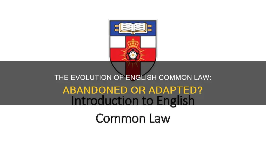 did we abondan english common law