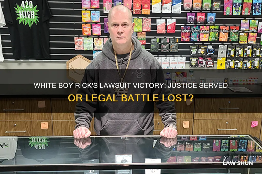 did white boy rick win his law suit