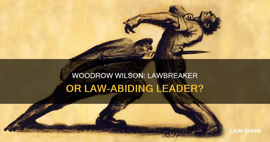 did woodrow wilson break any laws