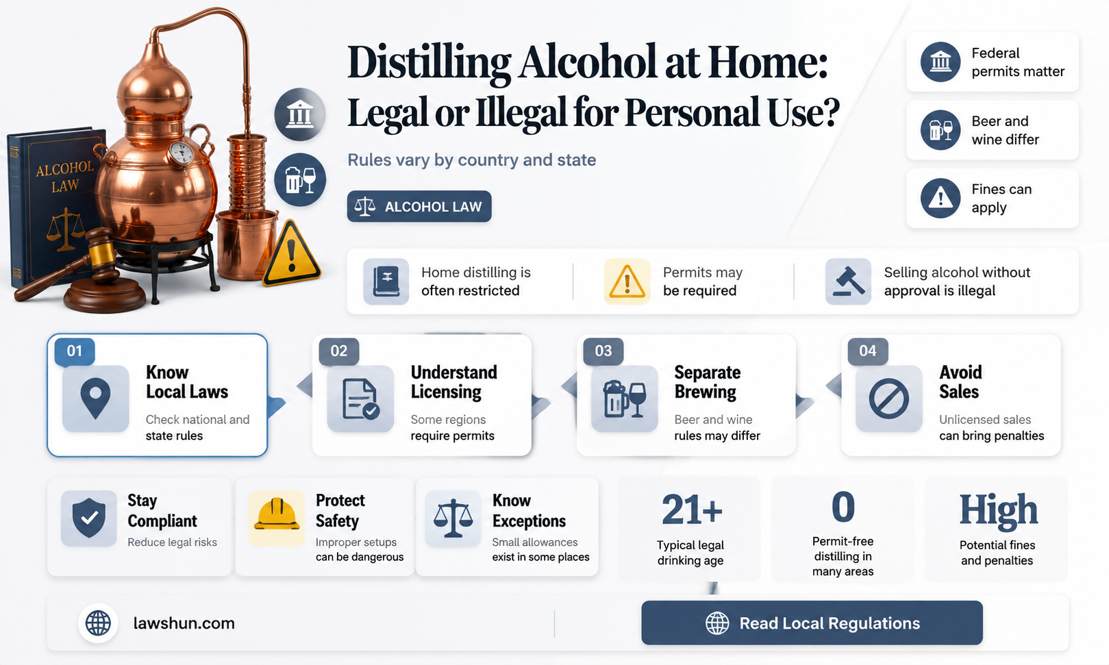 are there any laws about distilling alcohol for personal consumption