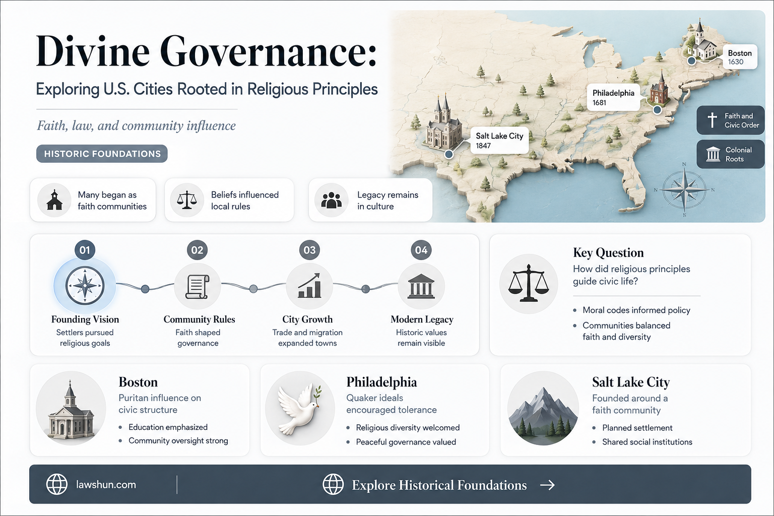 are there any american cities based upon god