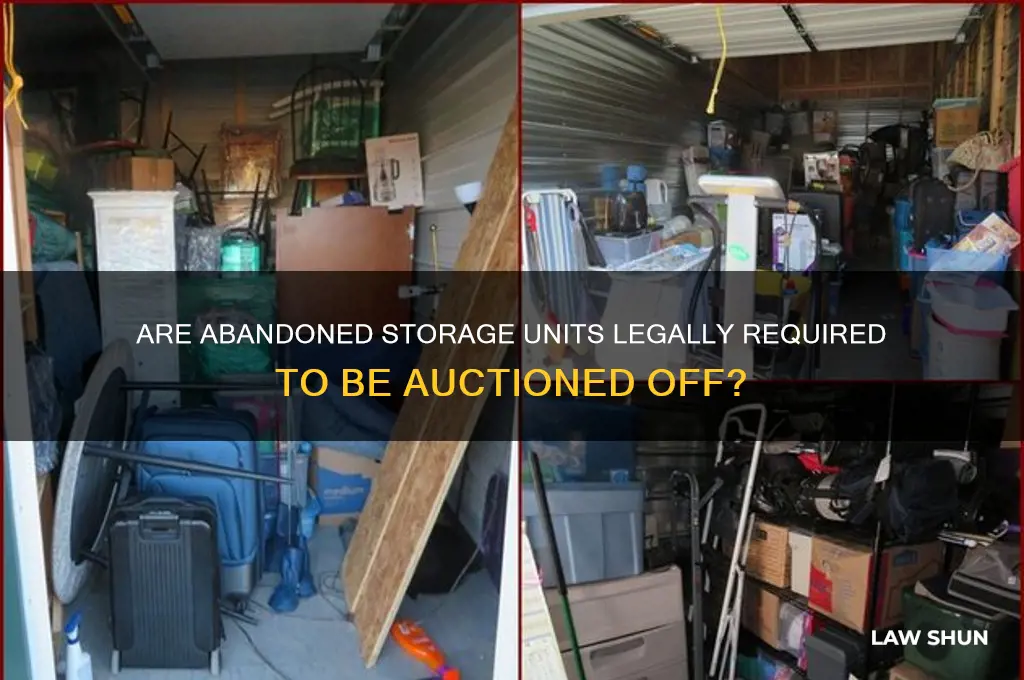 Are Abandoned Storage Units Legally Required To Be Auctioned Off?