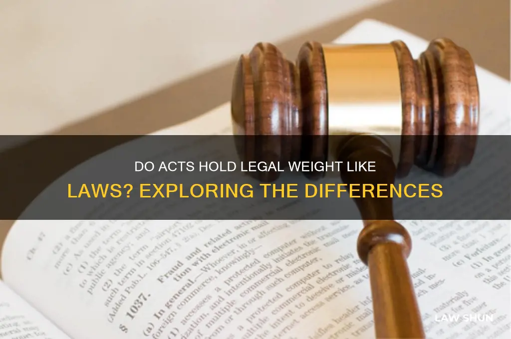 do acts count like laws