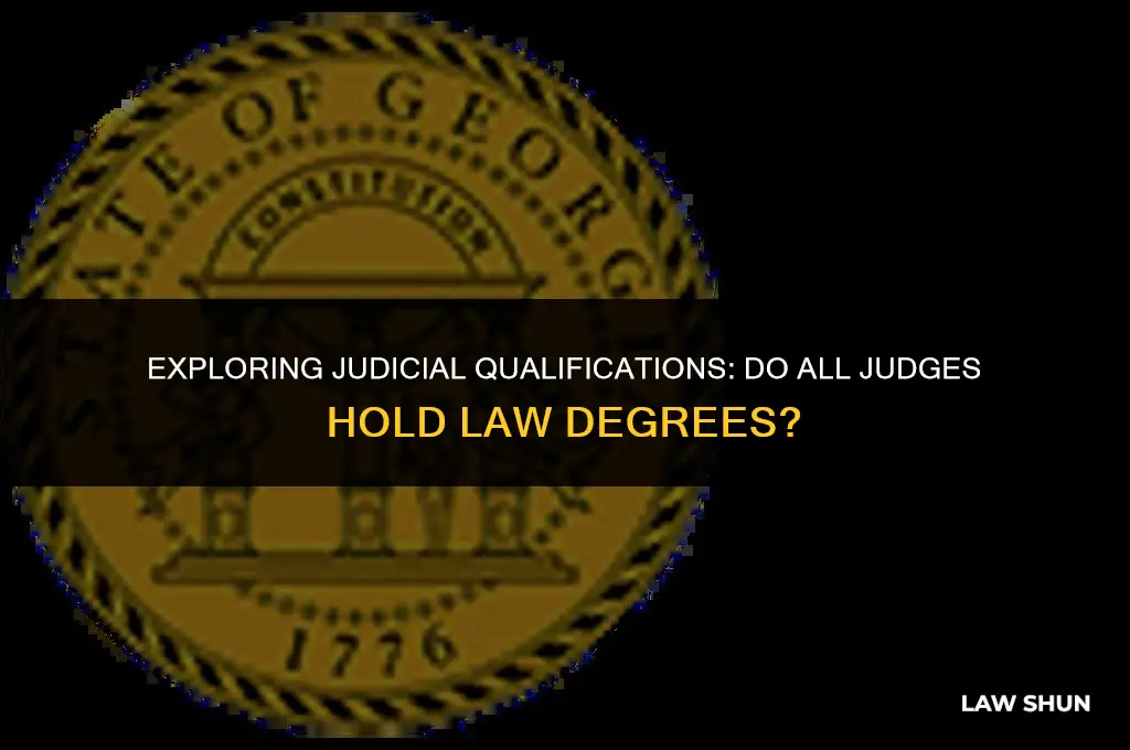 do all judges have law degrees