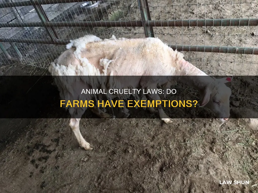 do animal cruelty laws apply to farm animals