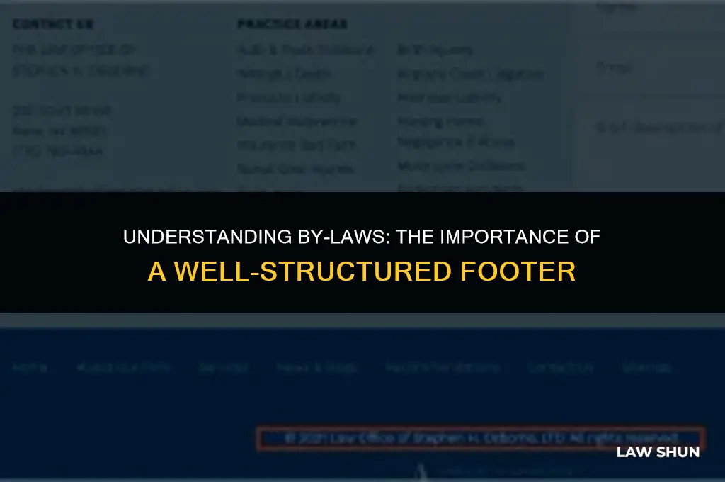 do by-laws have a footer