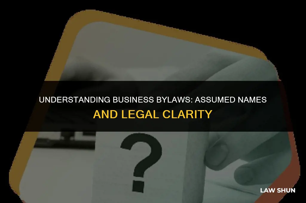 do by-laws include assumed name