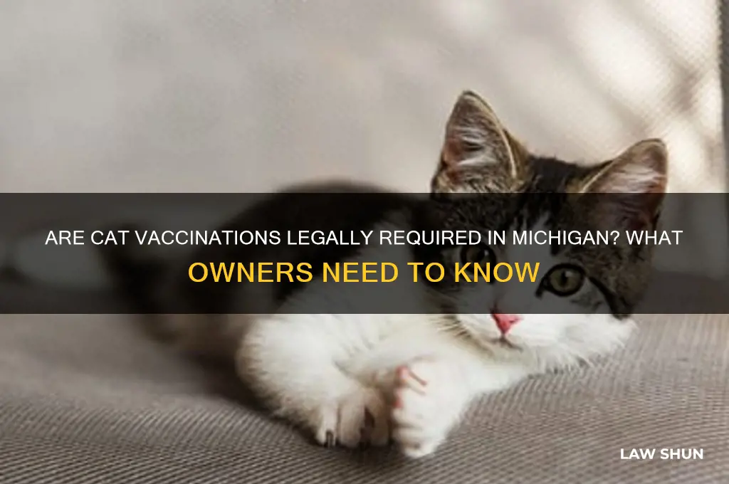 do cats have to have shots by law in mi