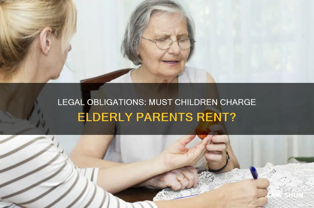 do children have to charge elderly parents rent by law