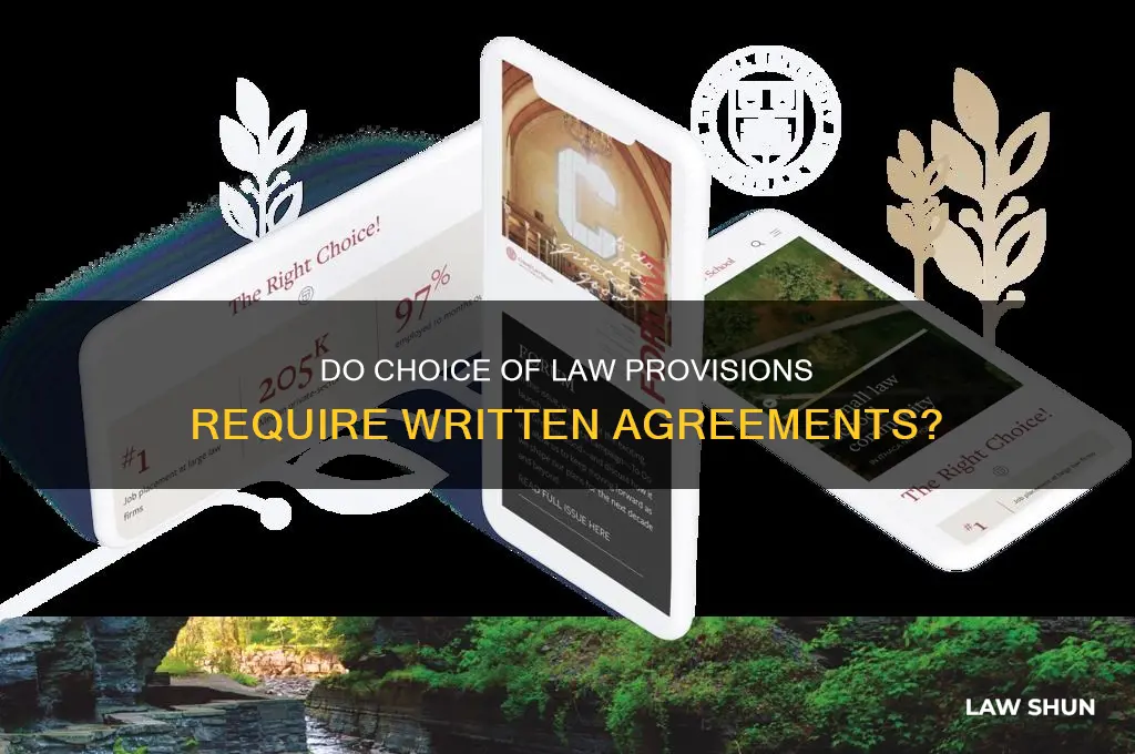 do choice of law provisions need to be written