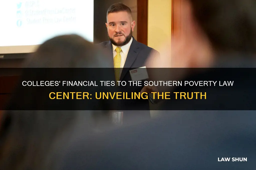 do colleges give money to the southern poverty law center