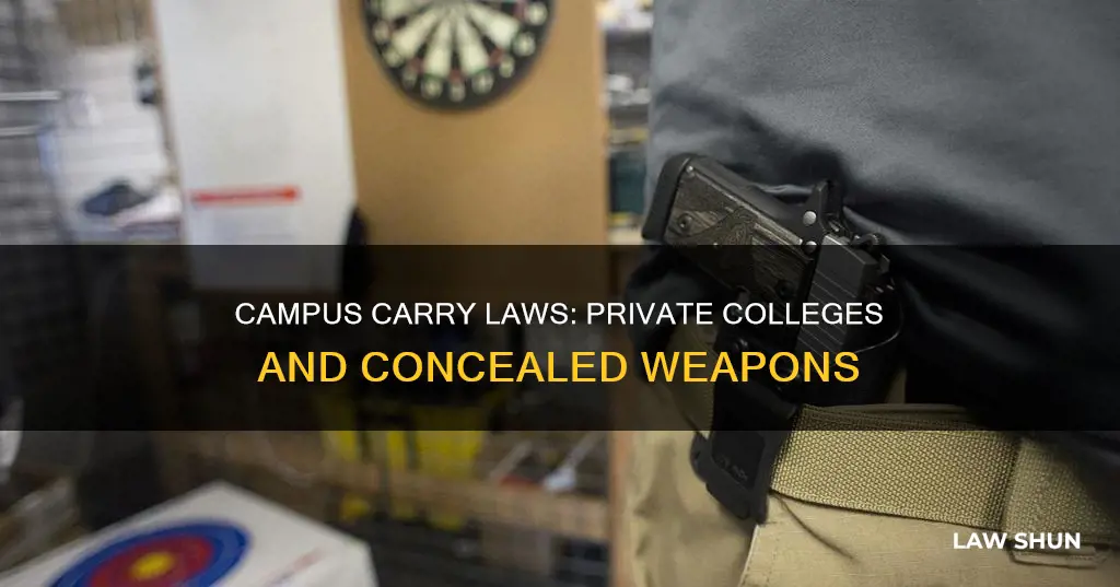 do concealed carry laws apply to private colleges