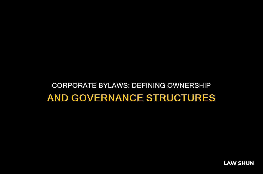 do corporate by laws establish ownership