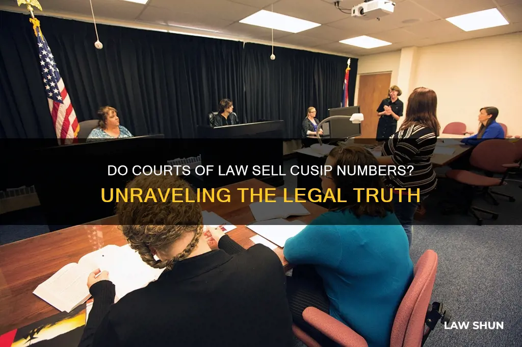 do courts of law sell cussip numbers