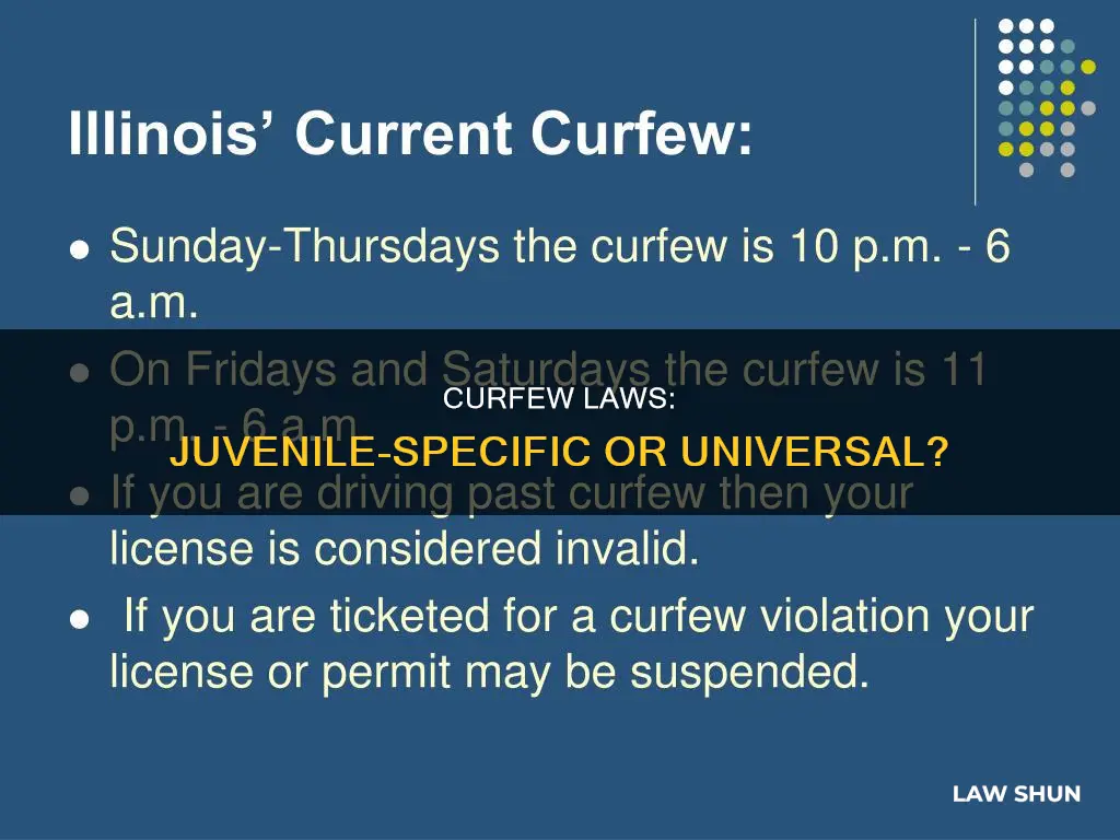 do curfew laws apply only to juveniles