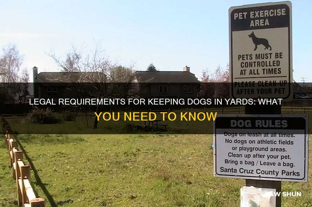 do dogs need to be kept in yard by law