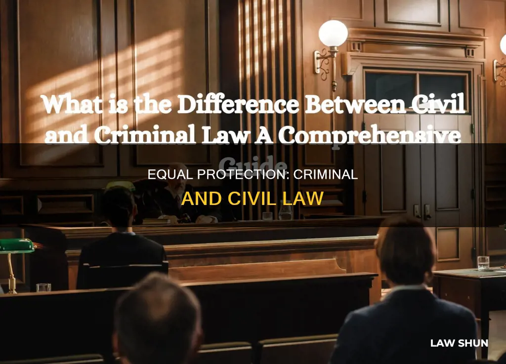 do equal protection laws apply to criminal and civil laws