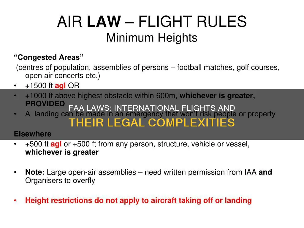 do faa laws apply on international flights