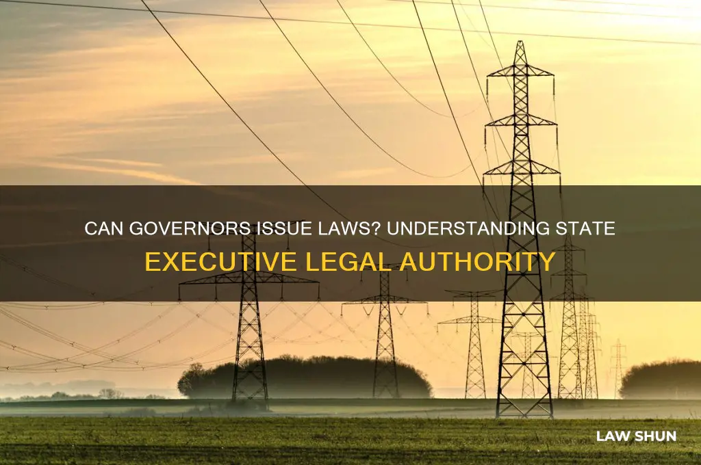 do governors have the power to issue laws
