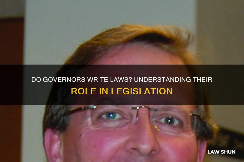 do governors write laws