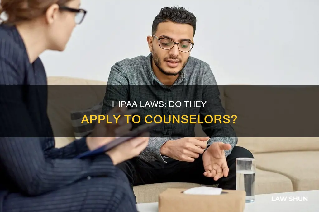 do hipa laws apply to counselors