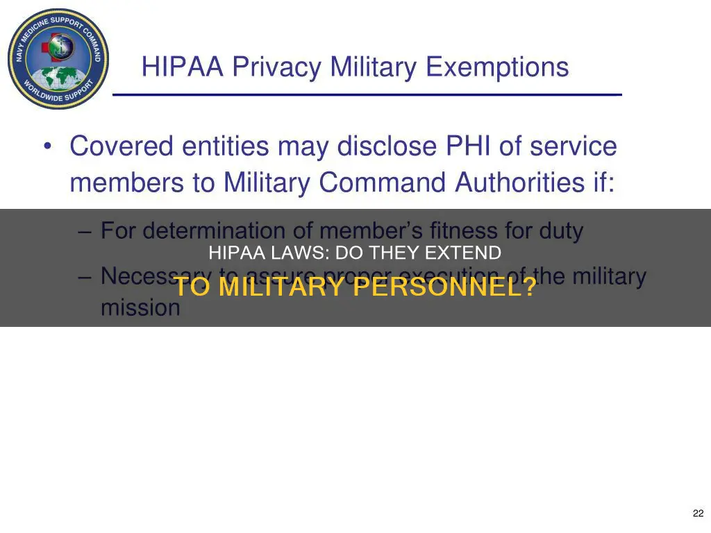 do hipaa laws apply to military