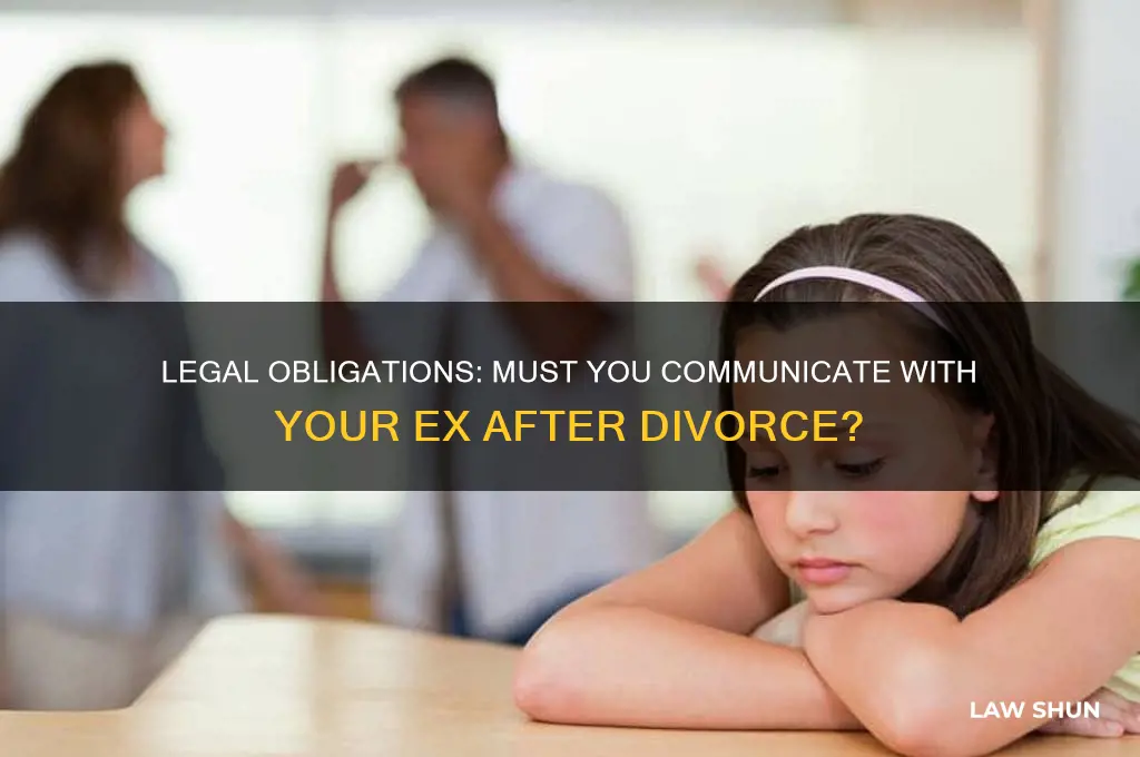 do i have to communicate with my ex by law