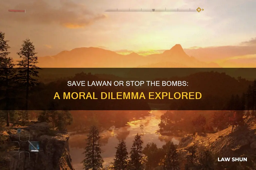 do i let lawan detonate the bombs or save her