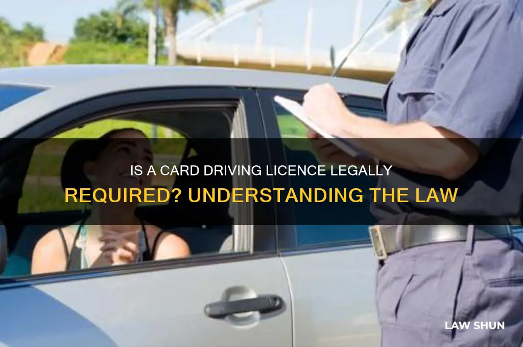 do i need a card driving licence by law