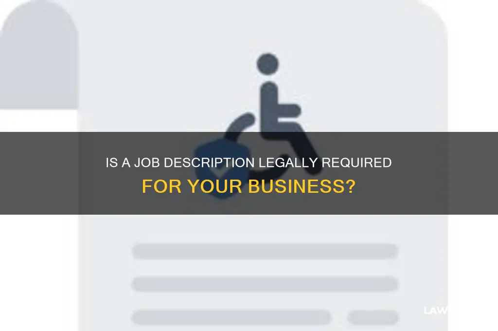 do i need a job description by law