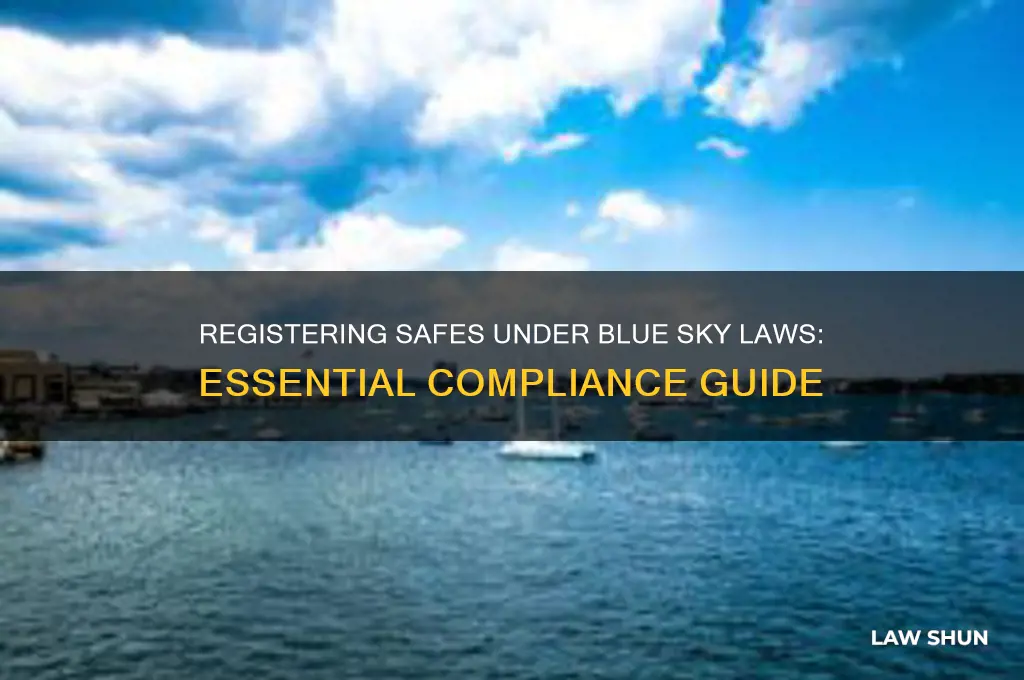 do i need to register safes under blue sky laws