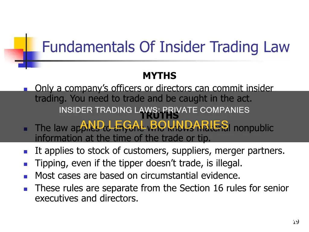 do insider trading laws apply to private companies