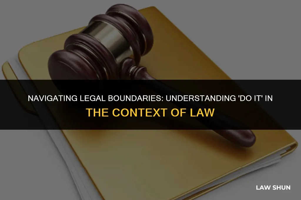 do it i know the law
