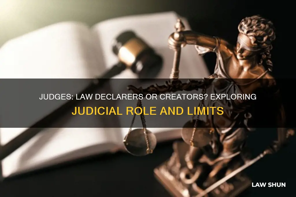 do judges simply declare the law instead of making it