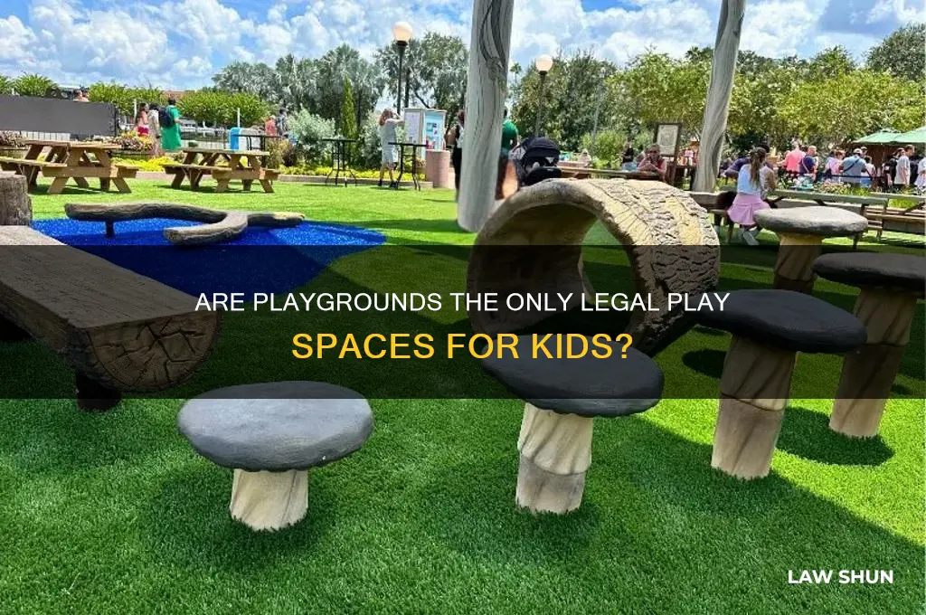 do kids have to play only on playground by law