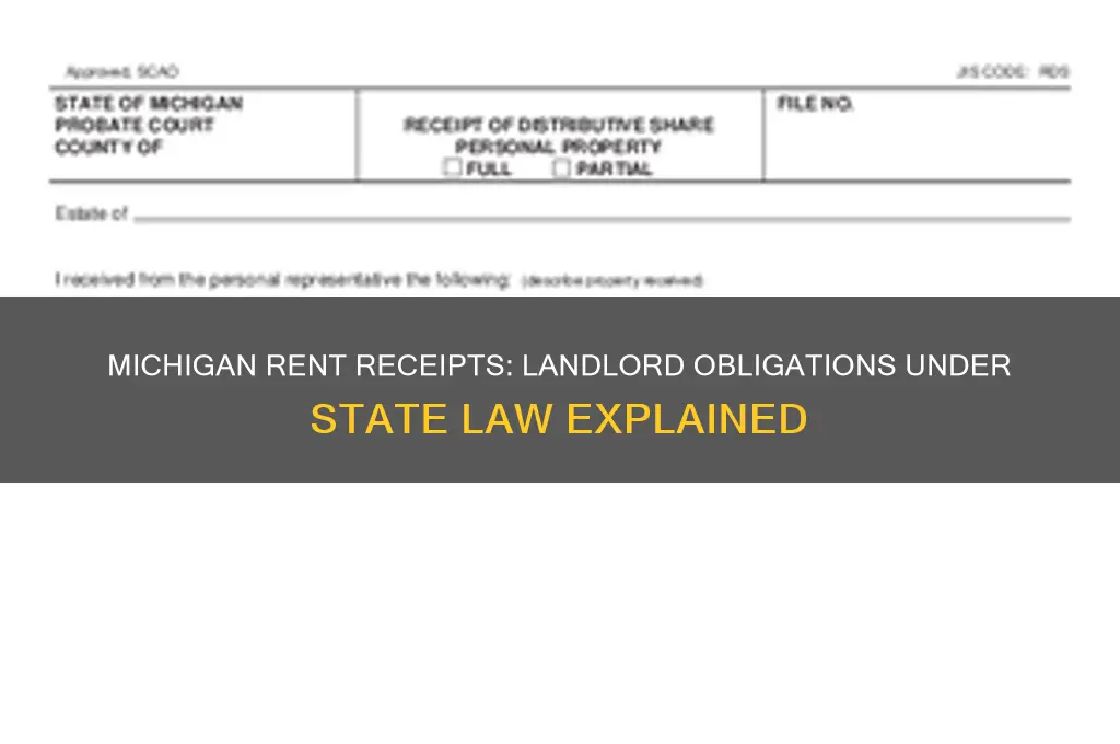 do landlords have to provide rent receipts in michigan law