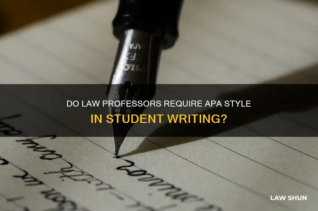 do law professors have students write in apa style