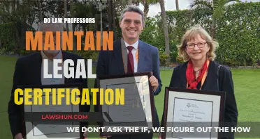 Do Law Professors Need to Maintain Legal Certification?