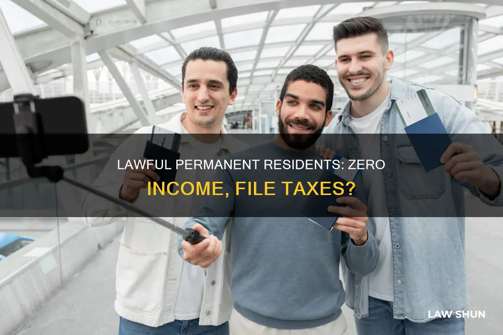 do lawful permanent residentshave to file taxes of zero income