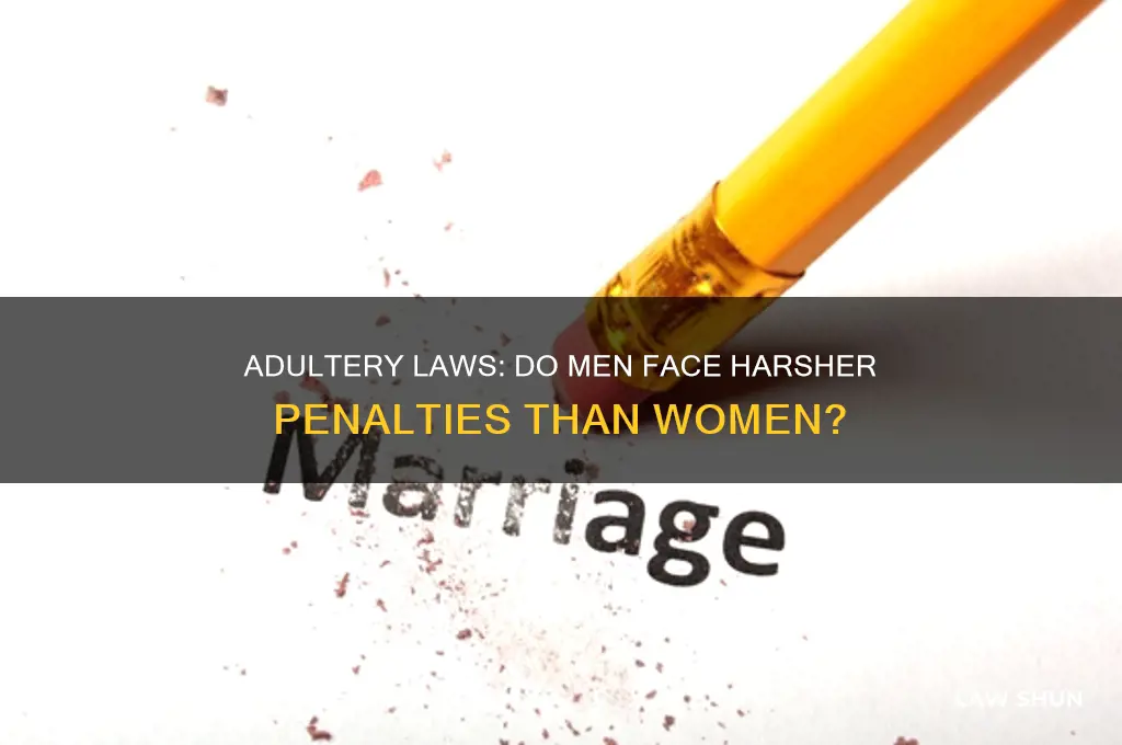 do laws involving adultery punish men more than the woman