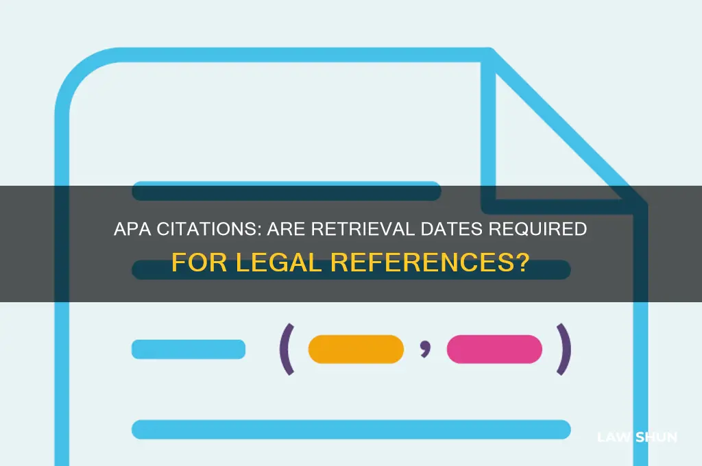 do laws need retrieval dates in apa