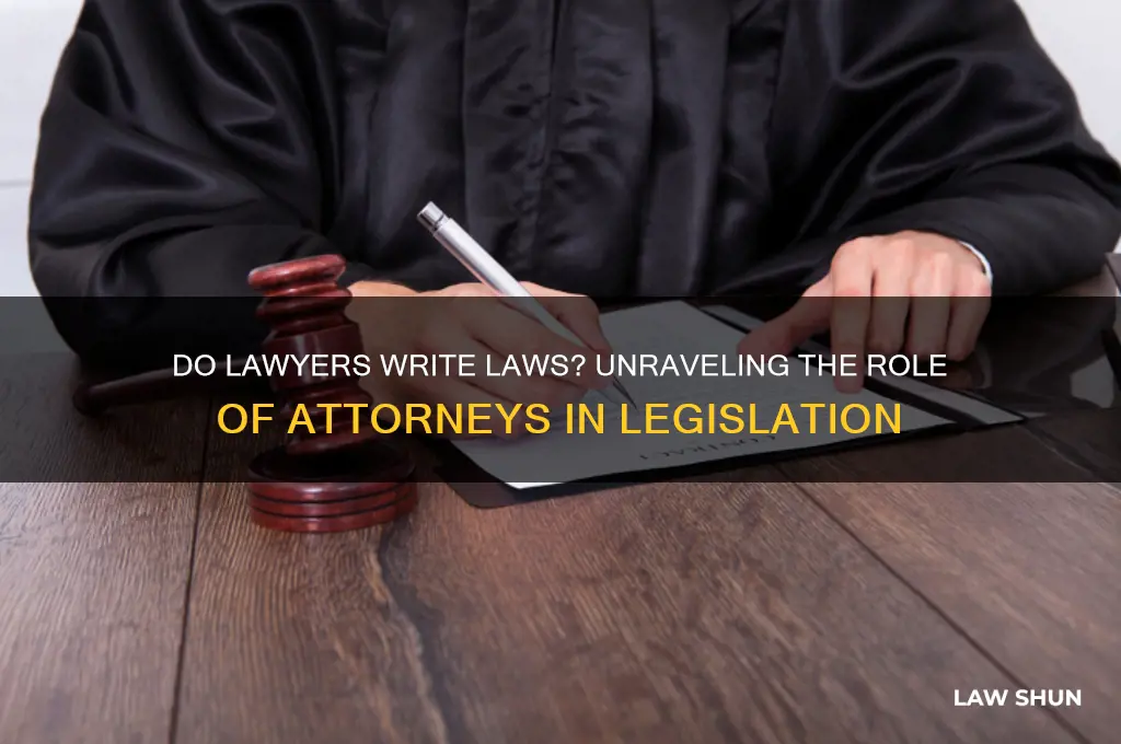 do lawyers write laws