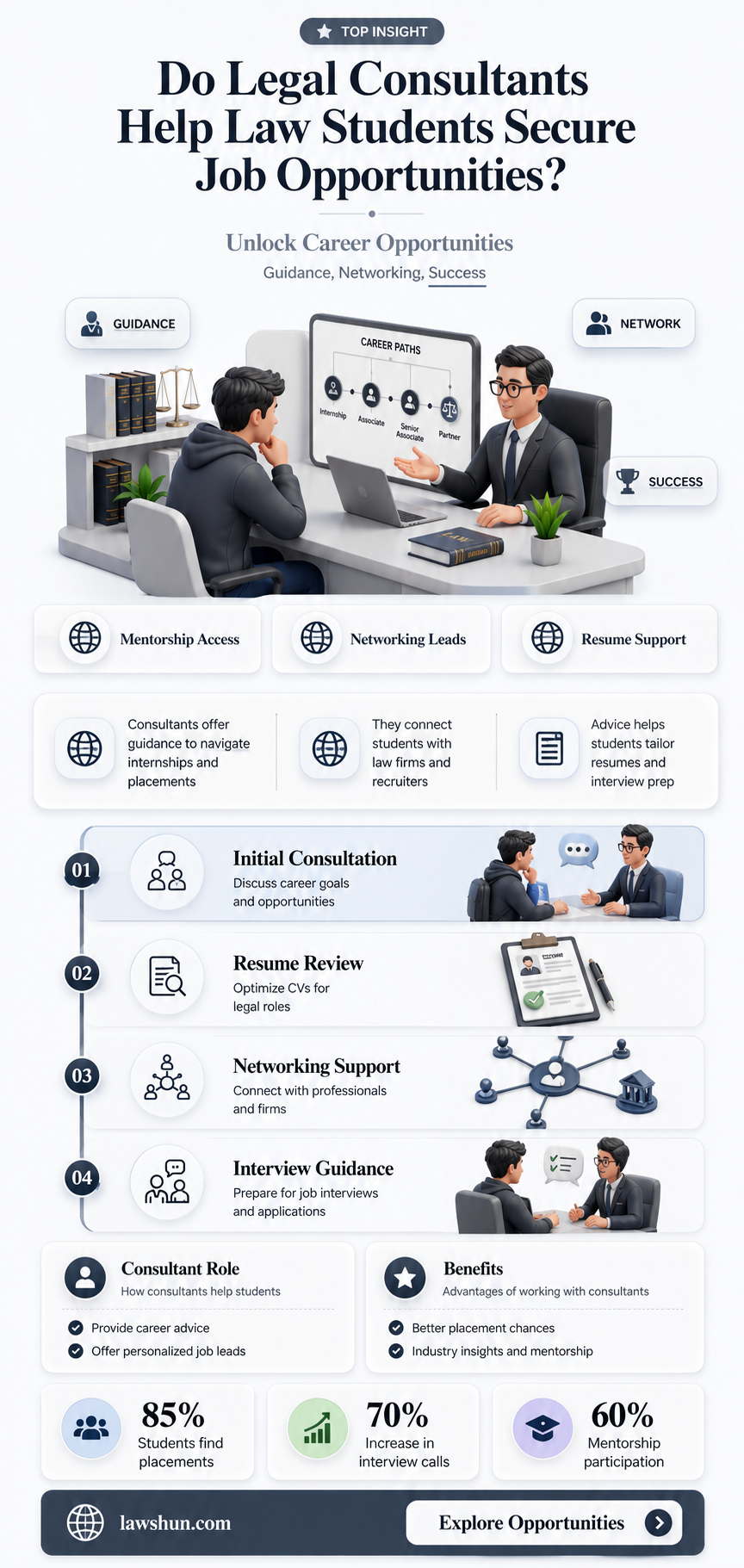 are there consutalnts who find law studnets jobs