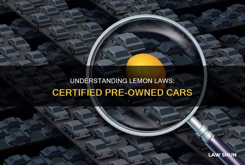 do lemon laws apply to certified pre owned