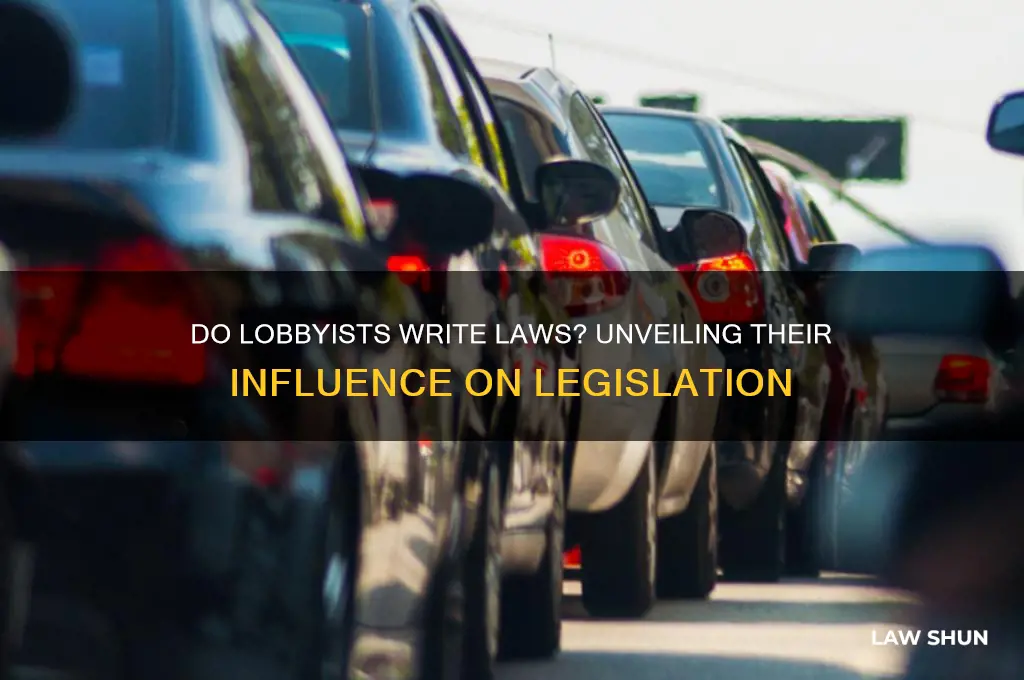 do lobbyists write laws