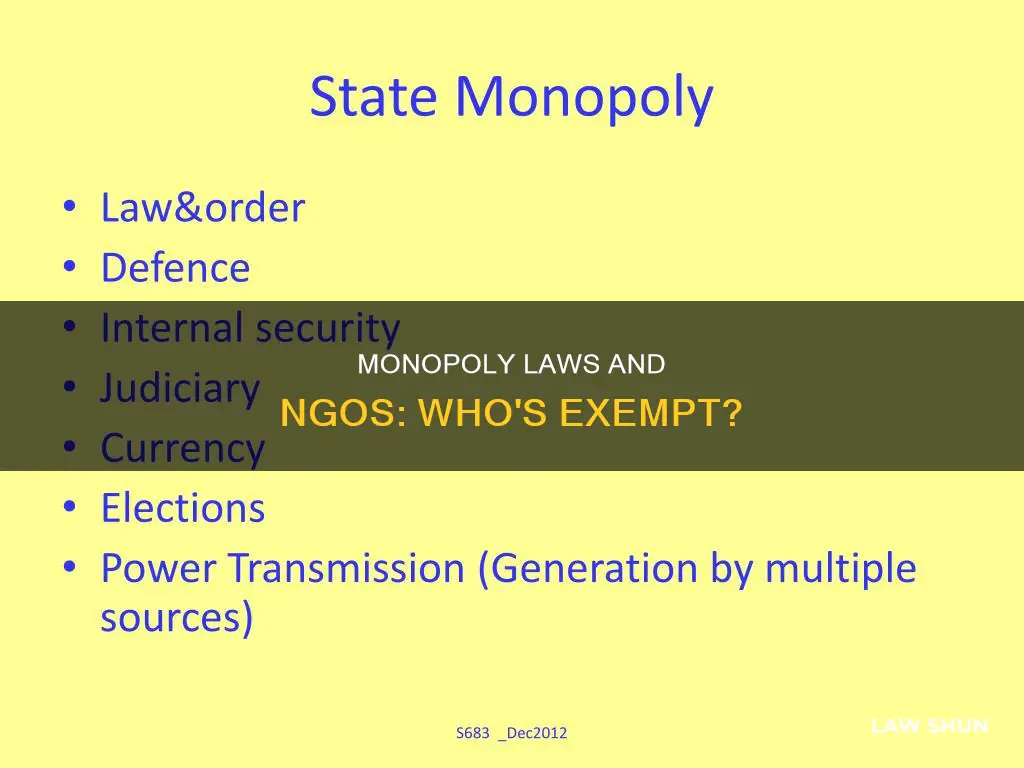 do monopoly laws apply to ngo