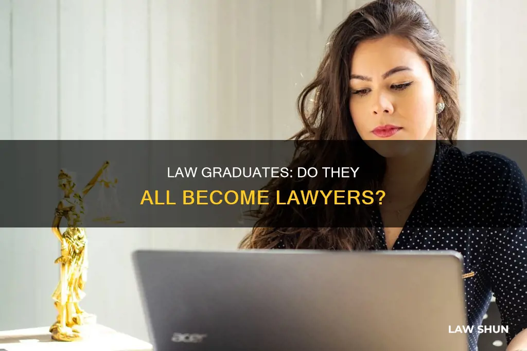 do most law graduates become lawyers right out of college