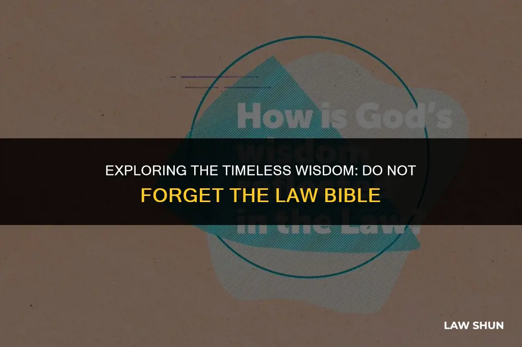 do not forget the law bible
