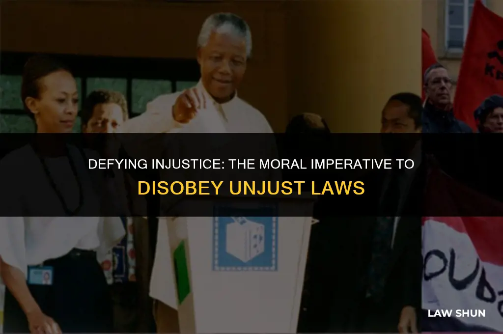 do not obey an unjust law