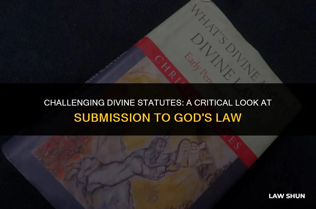 do not submit to gods law